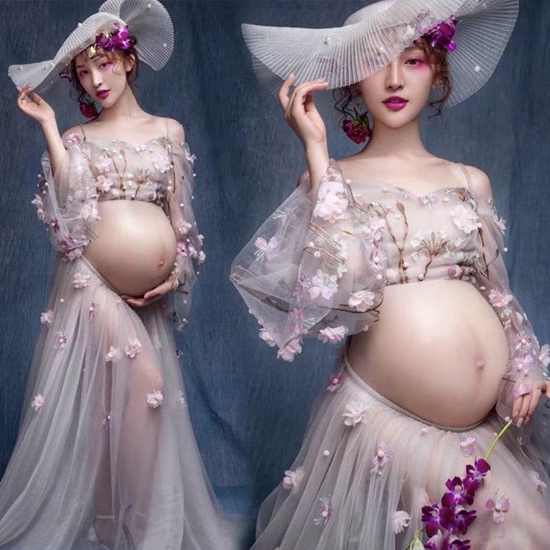 NEW Ready-to-wear 09 Maternity Gown for Photoshoot Dress Gaun Baju Bumil Ibu Hamil