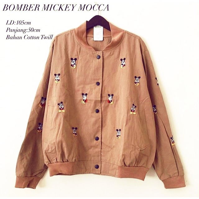 Jaket bomber mickey mocca