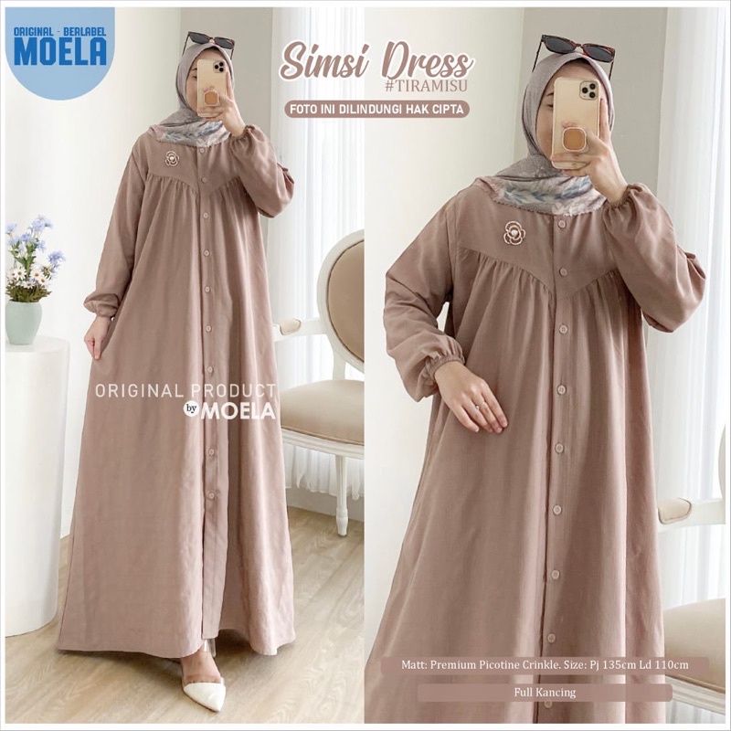 Simsi dress by MOELA //dress//gamis//moela//crincle//maxi