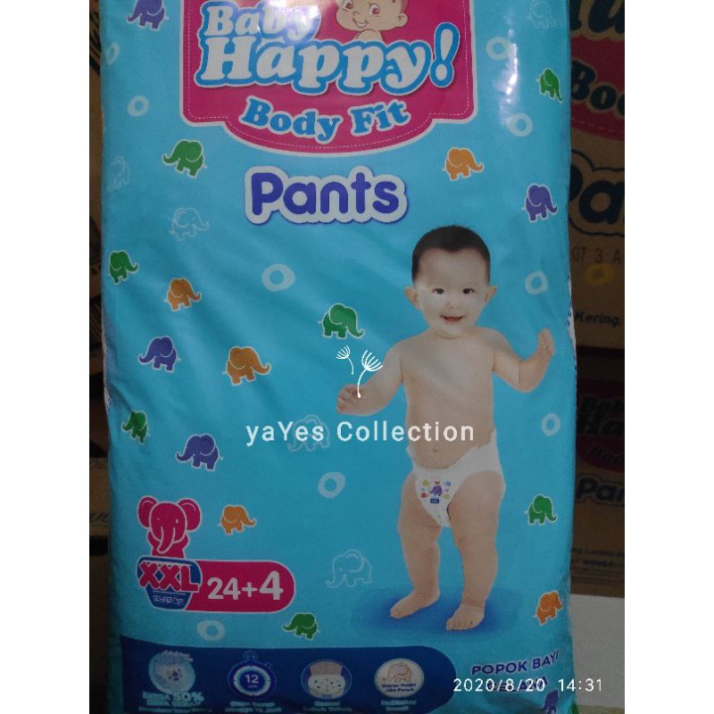 Baru BabyHappy XXL 24 pempers sekali pakai popok bayi berkualitas bagus nyaman baby happy