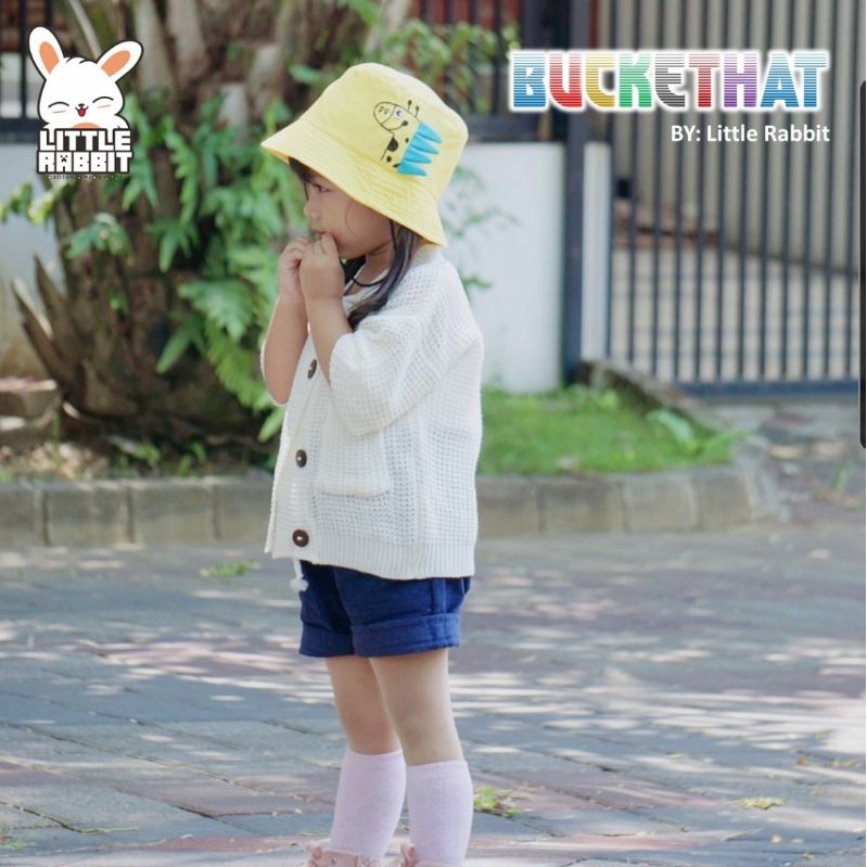 KSHFASHION I Bucket Hat Animal 3D I Topi Anak Unisex I Bucket Hat Anak Laki &amp; Perempuan Little Rabbit