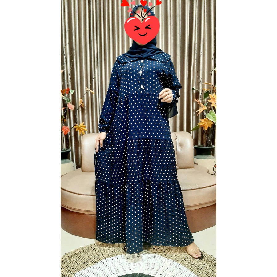 BEST SELLER GAMIS SUSUN JUMBO TERBARU 2022 RAYON RAMPEL LONG DRESS MIDI DASTER JUMBO LD 120 MOTIF BAJU MUSLIM KEKINIAN