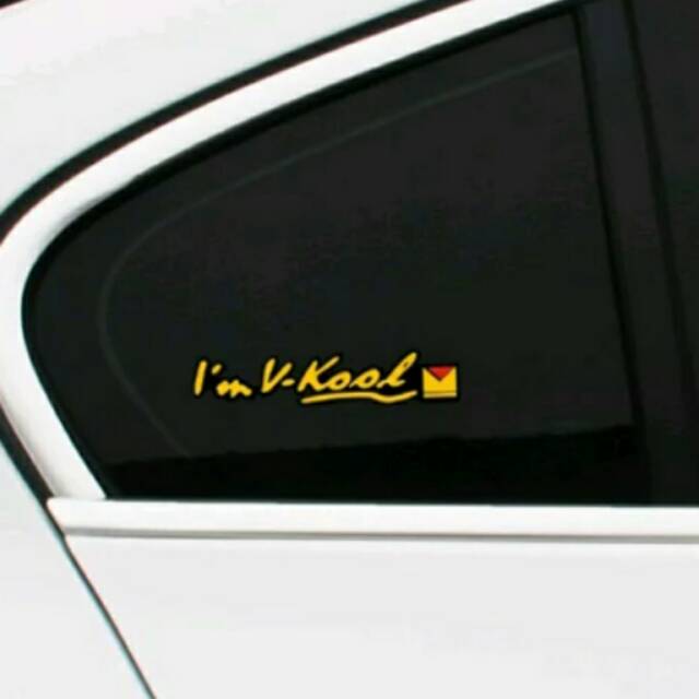 Stiker i'm v-kool kaca mobil keren sticker im v kool