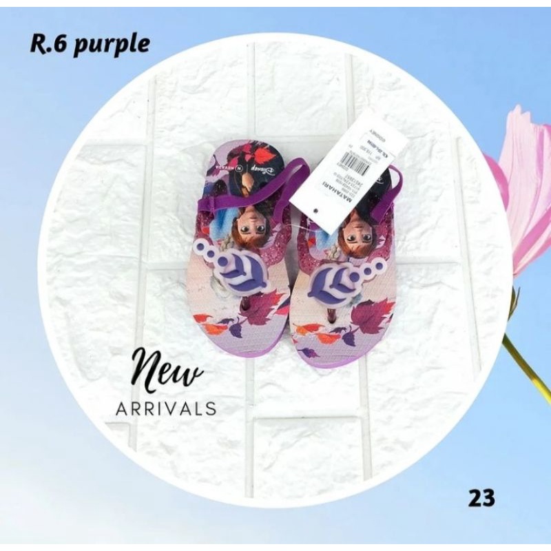 NEVADA DISNEY Sandal Anak Jepit Frozen 6 Purple New