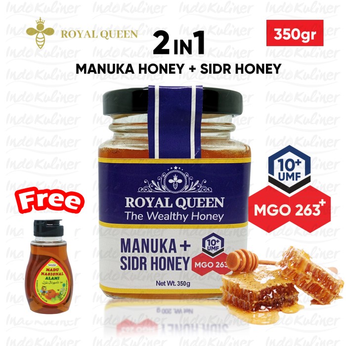 

✨COD✨ Madu Manuka UMF 10+ MGO263+ Plus Sidr Honey Blend Royal Queen 350 Gram