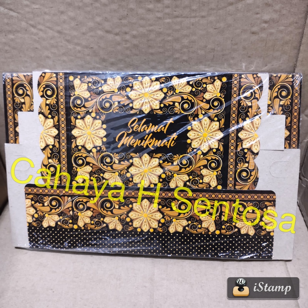 ( DUS SNACK BATIK 15 X 11 isi 20 pc ) DUS SNACK MOTIF UKURAN 15 x 11 x 7 CM - Batik - Bunga ( 20 pc 
