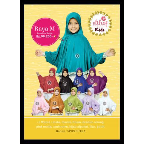 Jilbab Bergo Kerudung Elthof Anak Raya M