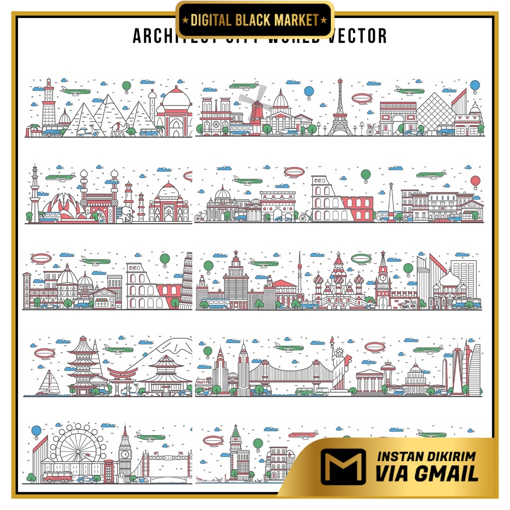 Architect City World Vector - Coreldraw