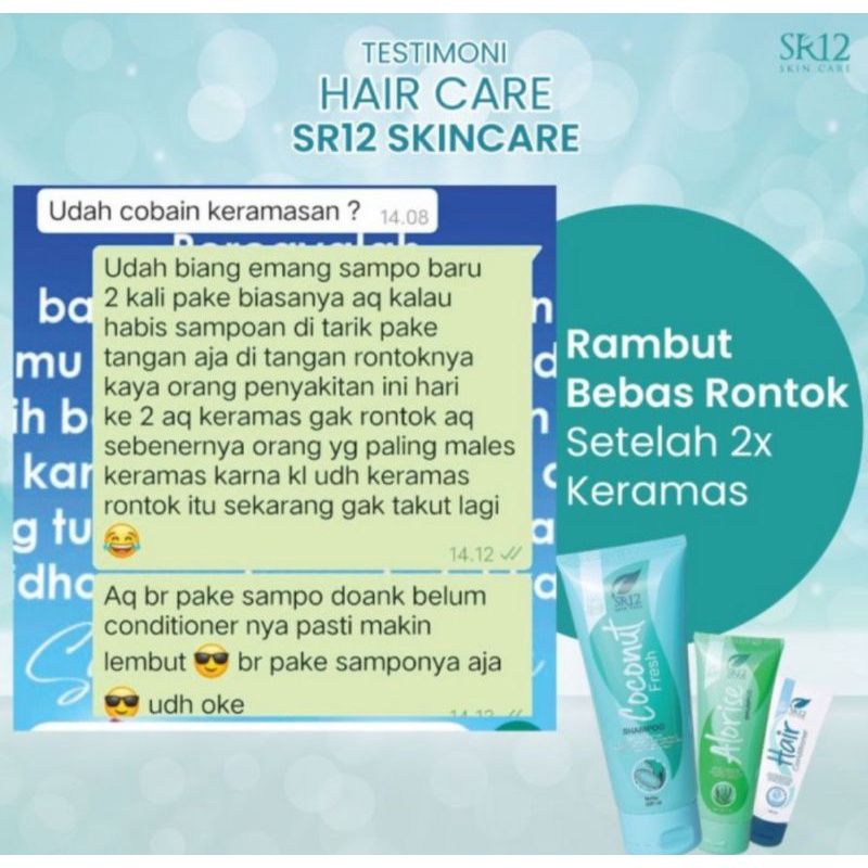 COCONUT FRESH SHAMPO SR12 HERBAL SKINCARE SAMPO BPOM HALAL MENGHILANGKAN KETOMBER BAU APEK MENYEGARKAN KEPALA