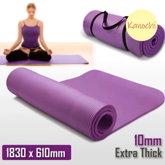 Premium Matras Yoga Mat 6mm x 183cm x63 Senam Matt Pilates PVC Camping