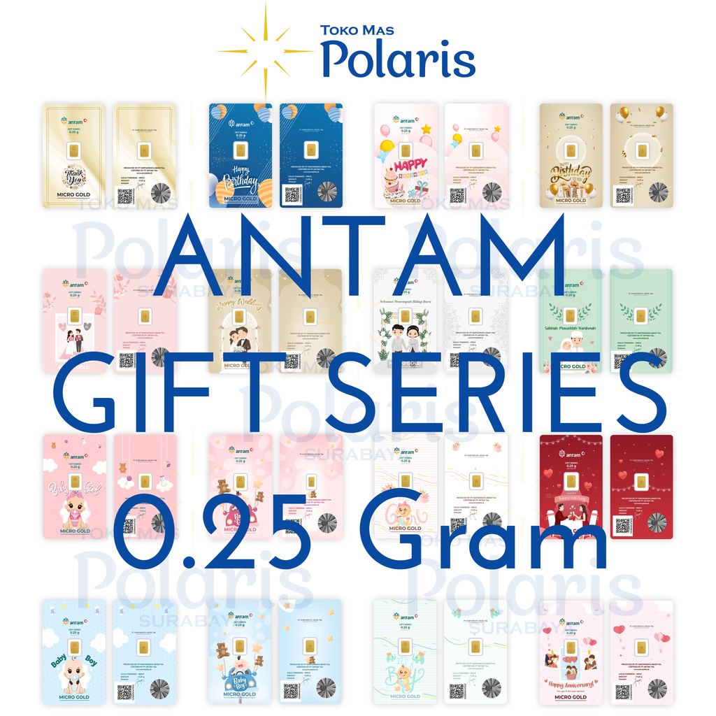 Logam Mulia ANTAM Emaskita Hartadinata Abadi 0.25 Gram Gift series LM Emas Mini Micro Gold Microgold