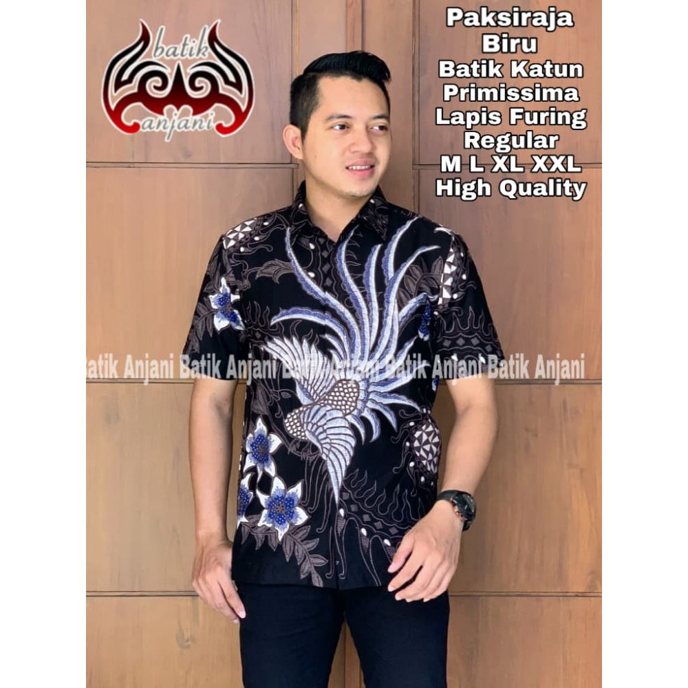 Batik Pria PAKSIRAJA Kemeja Full Furing Bahan Katun Primisima