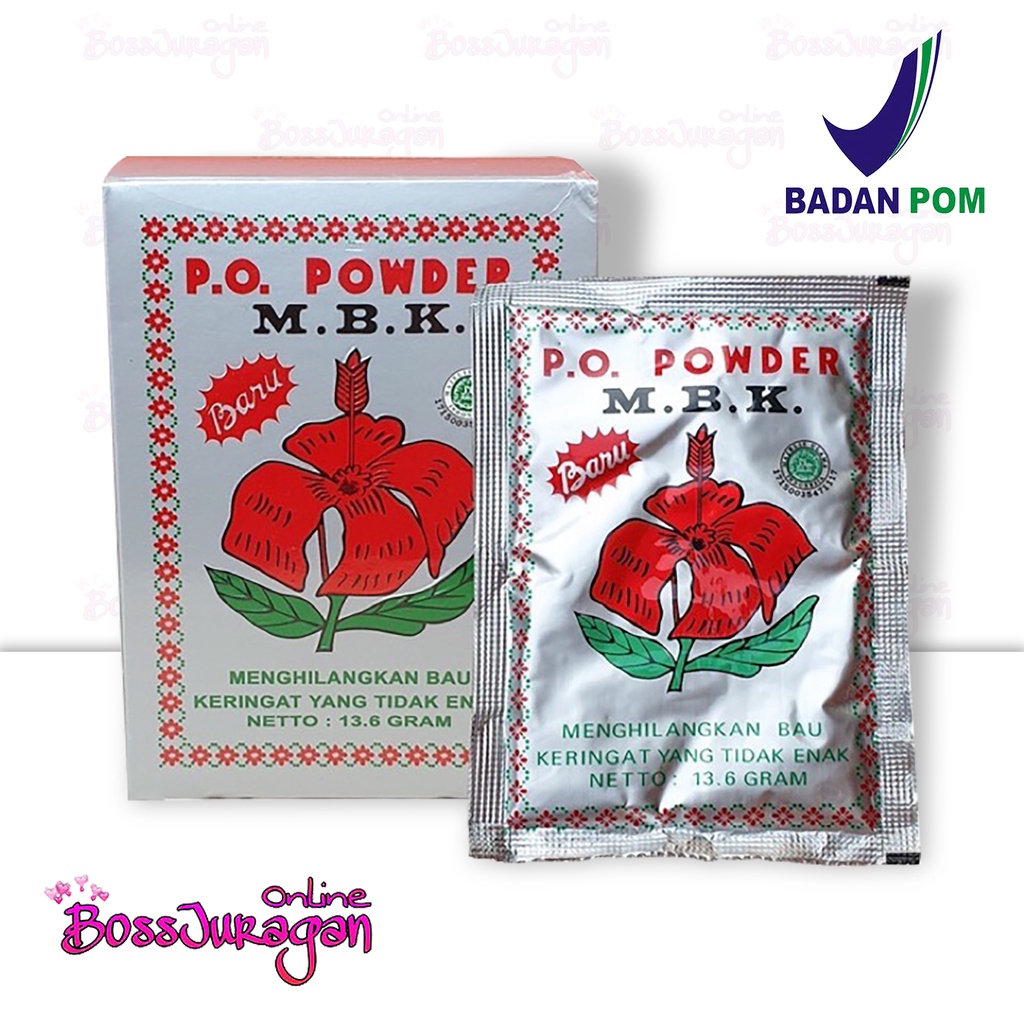 (BOSS) BEDAK POWDER MBK Putih | MBK Silver - 13.6 g | BEDAK MBK Penghilang Bau Badan