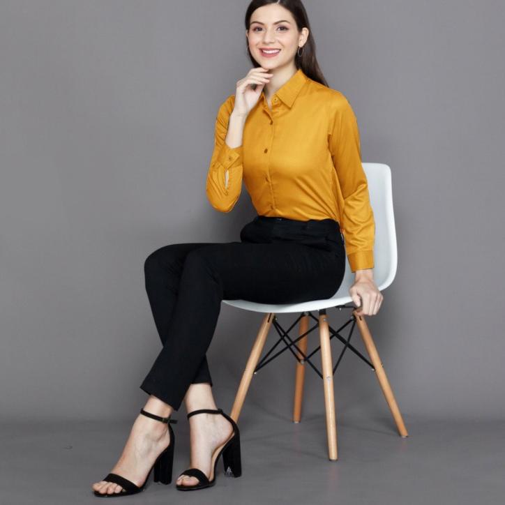 jp-429|>>⭐ baju kemeja wanita kerja kantoran lengan panjang casual import kekinian 2021 hem wanita p