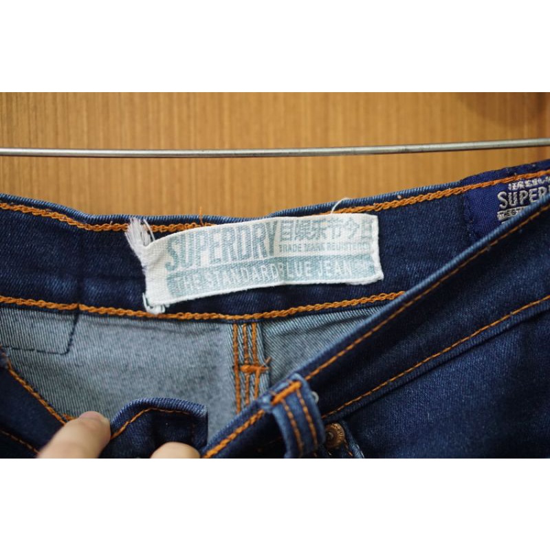 HOTPANT HOTPANTS SUPERDRY / CELANA JEANS PENDEK WANITA NAVY