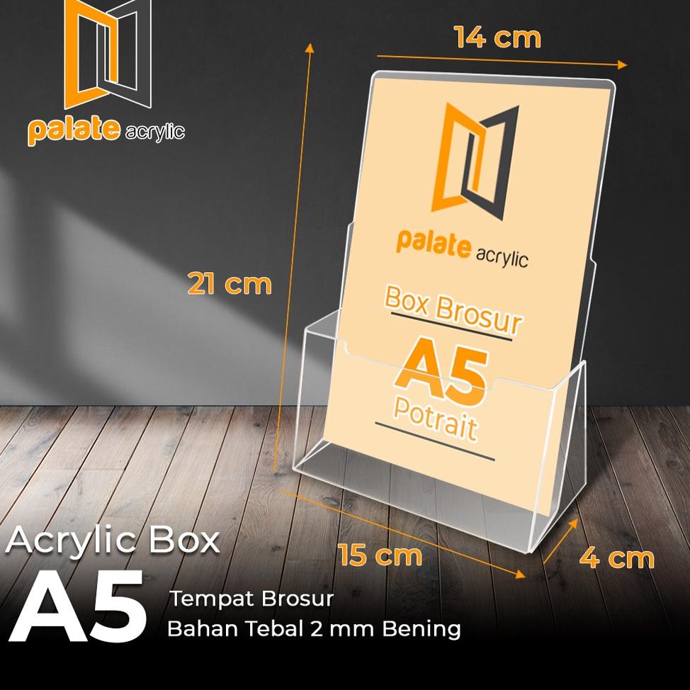 

K-ELW】 <✪】 RAK / TEMPAT BROSUR BROCHURE ACRYLIC / AKRILIK BROSUR BOX A5
