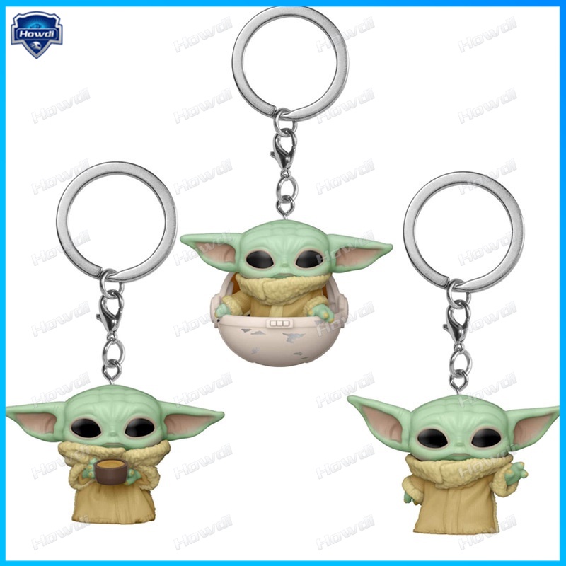 Gantungan Kunci Bentuk Kartun Star Wars Yoda Mengunyah