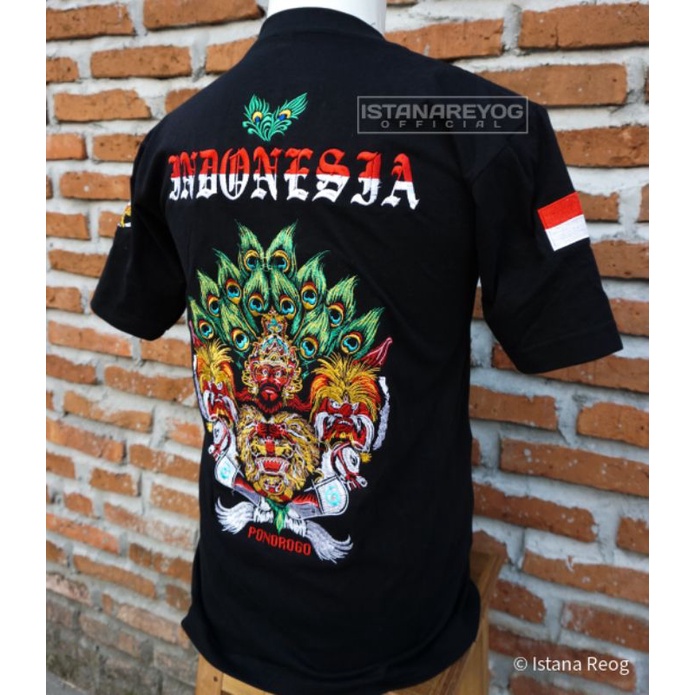 KAOS REOG BORDIR HALUS ( bisa bayar di tempat ) / KAOS BUDAYA / KAOS BUJANGGANONG / KAOS JARANAN