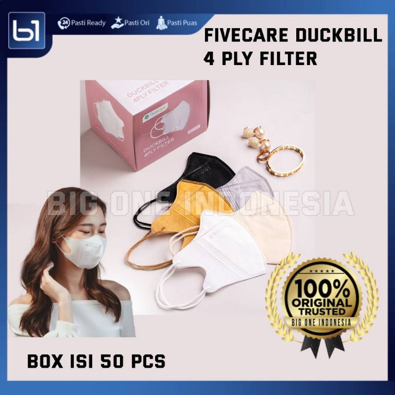 Masker Fivecare Duckbill 4PLY Filter isi 50pcs - Masker Duckbill