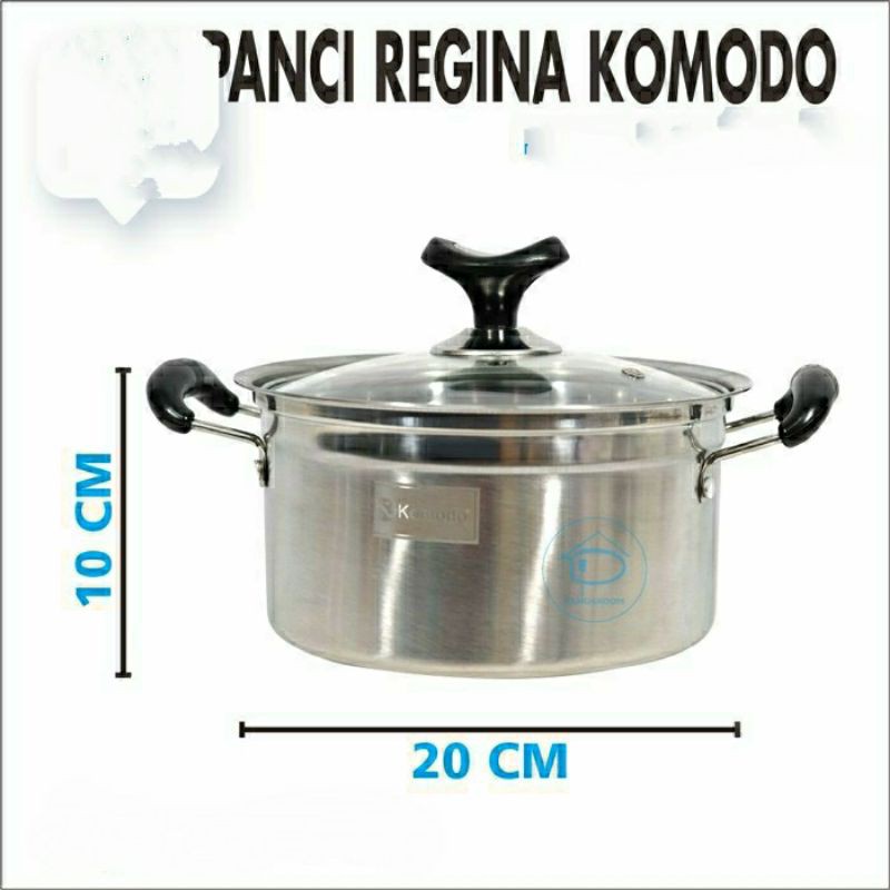 Panci Regina 20,22,24 cm Stainless Steel Merek komodo