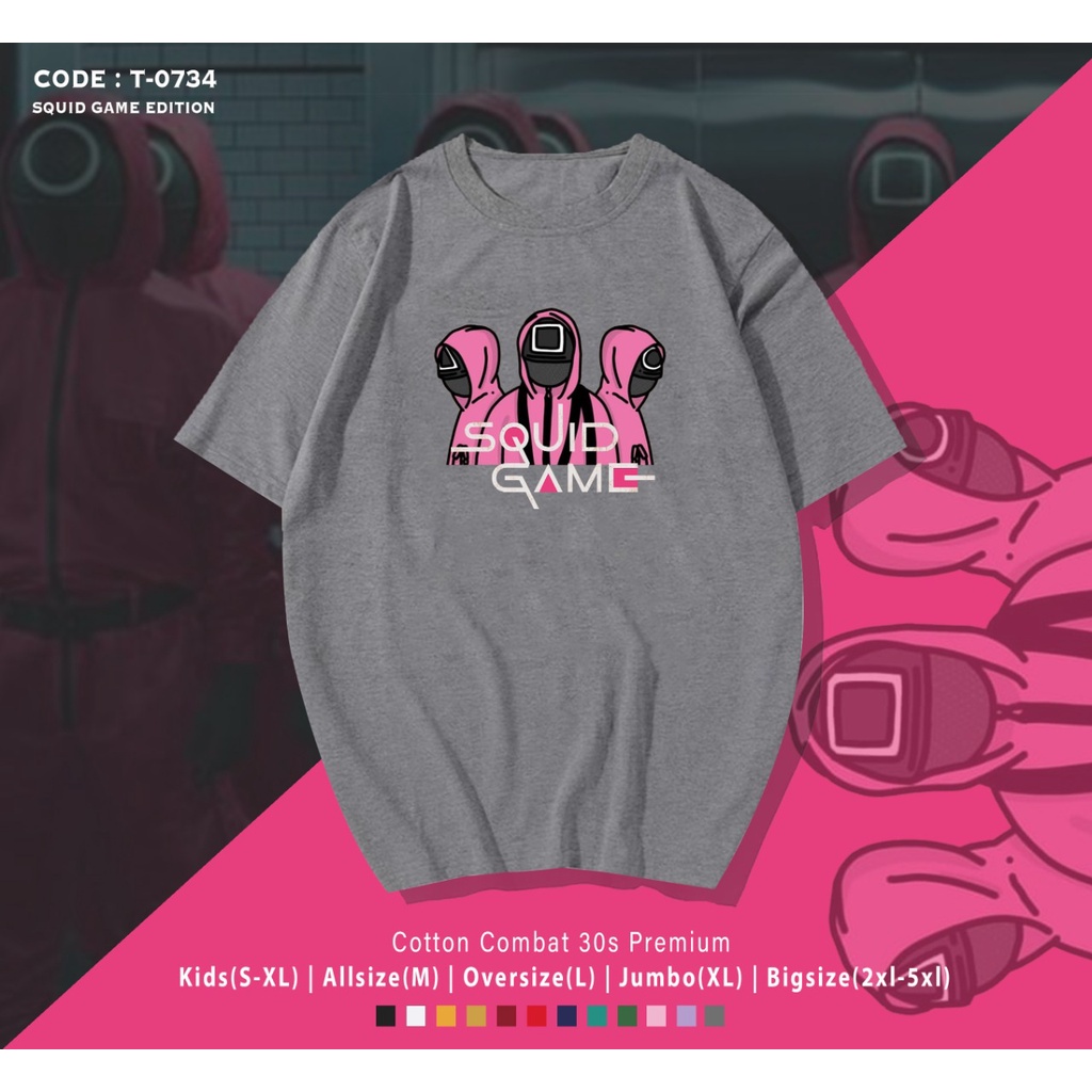 KAOS K-DRAMA KOREA SQUIT GAME 03 / ATASAN UNISEX / KAOS SANTAI PRIA &amp; WANITA / BAHAN KATUN PREMIUM