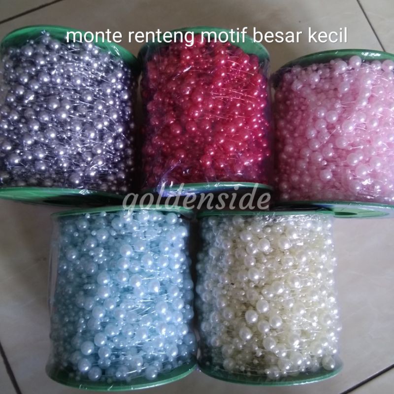 Monte renteng motif Mutsin renteng motif besar kecil per meter