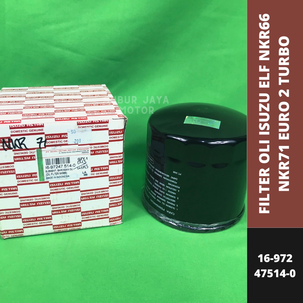 ISUZU ASTRA Filter Oli - Oil Filter Saringan Mobil Elf Nkr66 Nkr71 Euro 2 Turbo