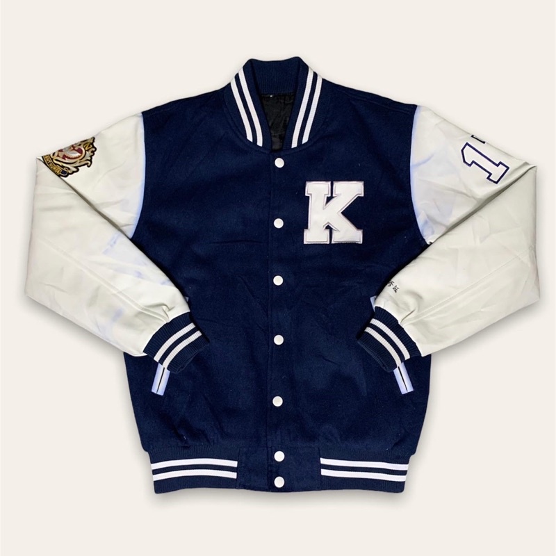 Varsity univ leather K. Blue White