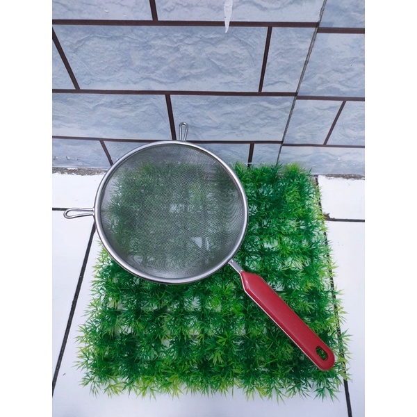 saringan teh/ jeruk gagang merah tebal/saringan ceko 14cm