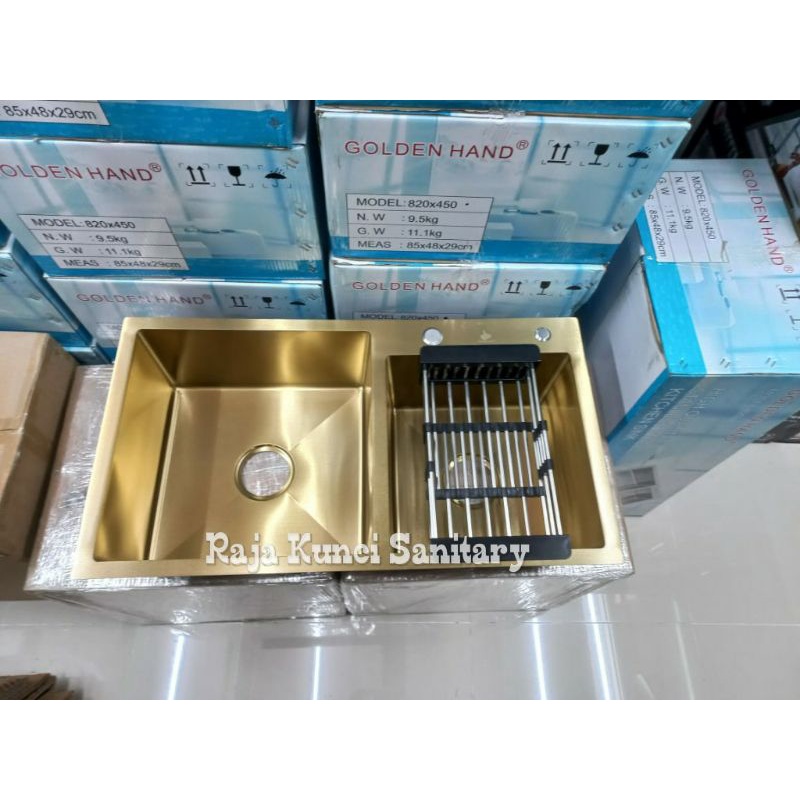 Kitchen Sink Onan Golden Hand 8245 Gold/Bak Cuci Piring 8245 Stainless GOLD