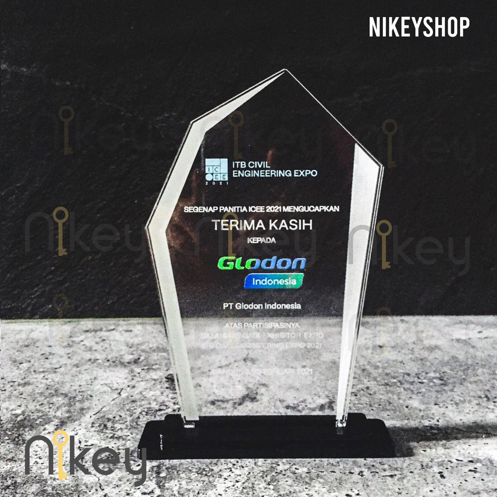 Plakat Akrilik, Plakat Seminar, Trophy Piala Custom, Plakat Custom, Plakat Acrylic 5MM