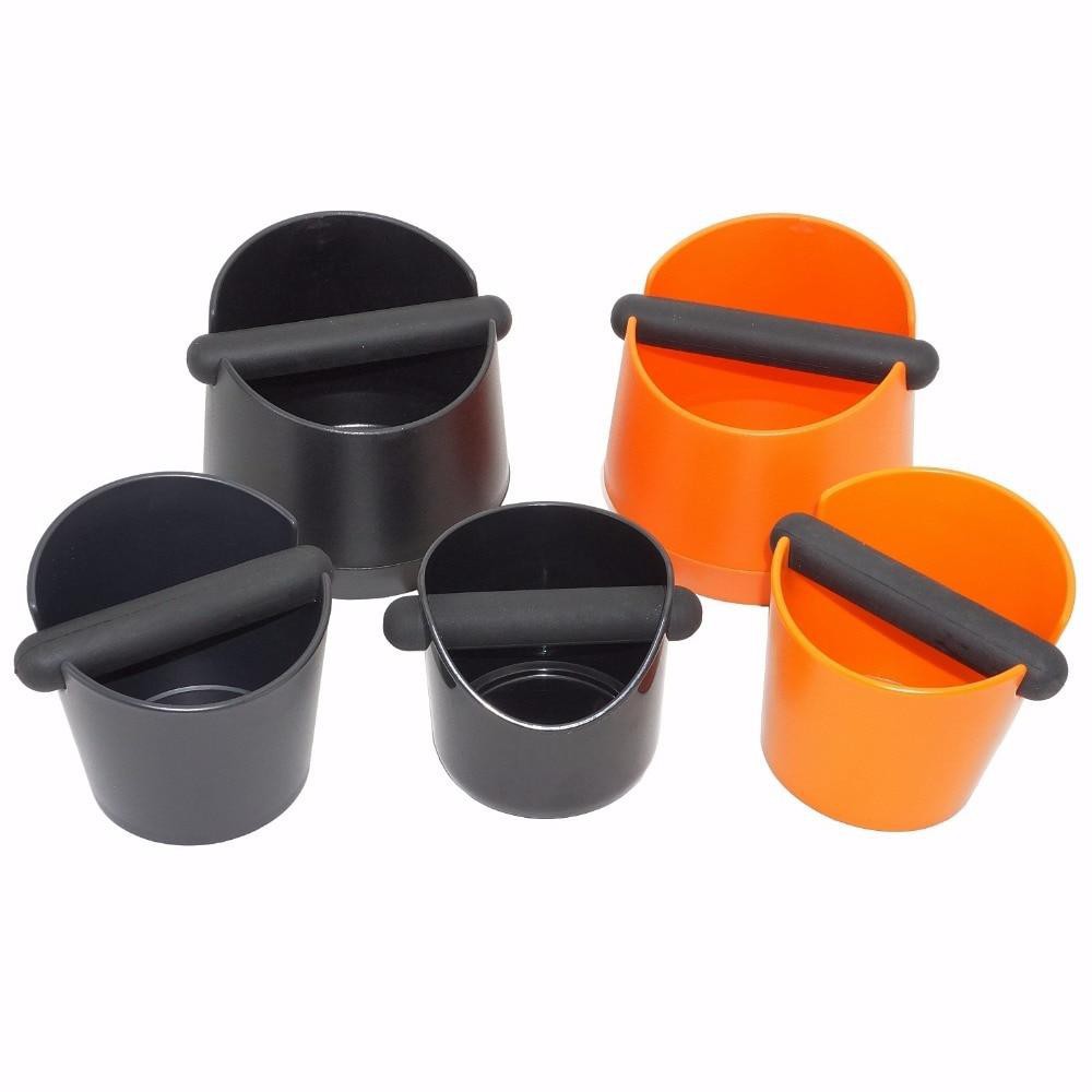 KNOCKBOX Wadah Kopi Espresso Knock Box Waste Container Barista Non Slip Model B EA02682 Black Grab