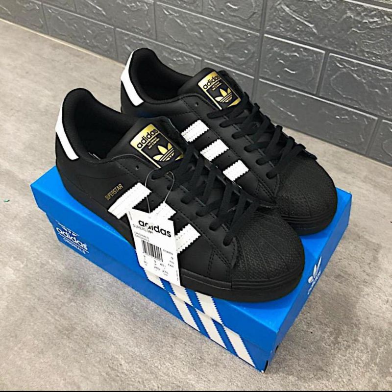 ADIDAS SUPERSTAR FOUNDATION BLACK WHITE BNWB