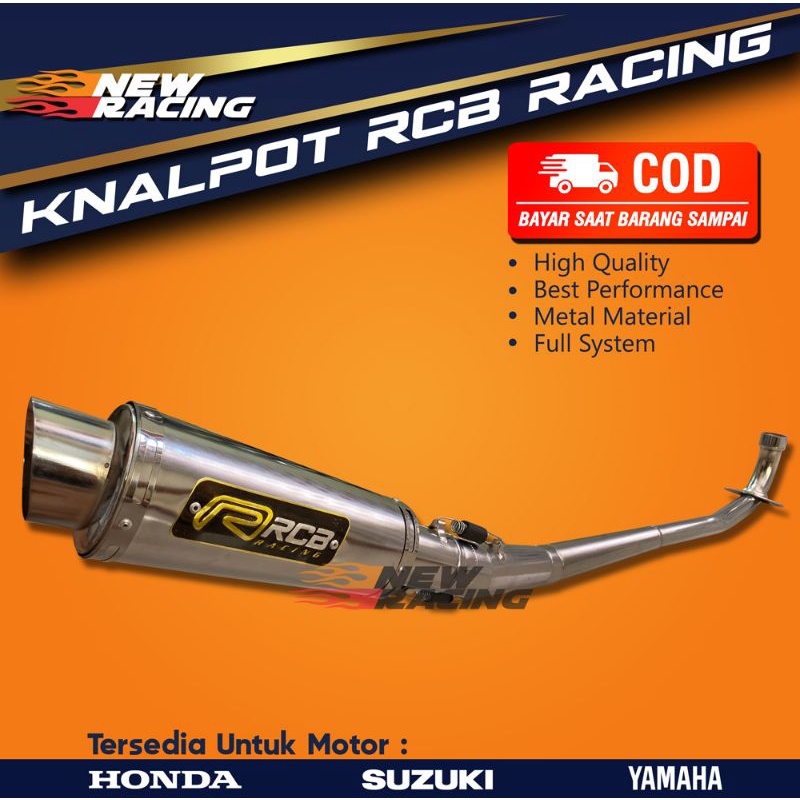 knalpot racing RCB all type motor bebek supra fit smash vega grand blade dll