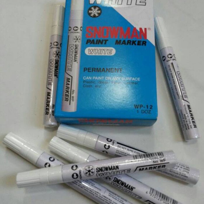 

Cuci Gudang Spidol Snowman White Paint Maker Wp-12 / Spidol Tinta Putih Permanen Terbatas