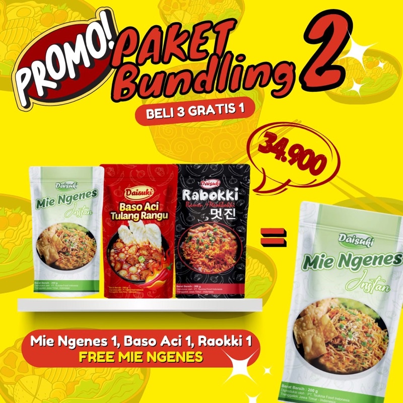 

BASO ACI TERMURAH BELI 3 GRATIS 1 PAKET HEMAT DAISUKI