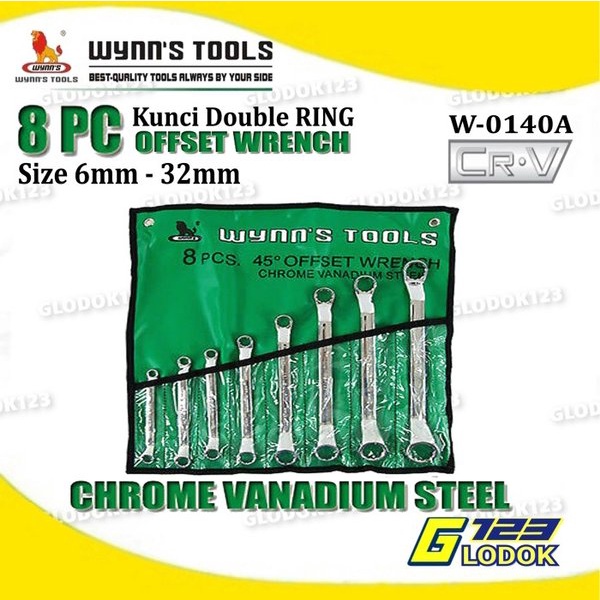 Kunci Ring Pas Set Offset Wrench Chrome Vanadium CRV Quality Original