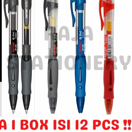 

◘ JOYKO GEL PEN QGEL PENA PULPEN JOYKO CETEK Q-GEL GP-265 1 BOX 12 PCS - Hitam ✾