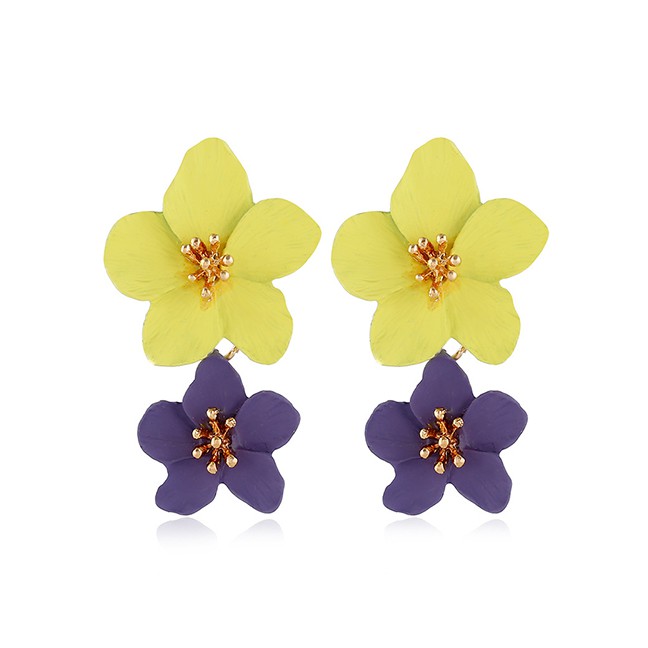 LRC Anting Tusuk Fashion Flower Earrings f4931x