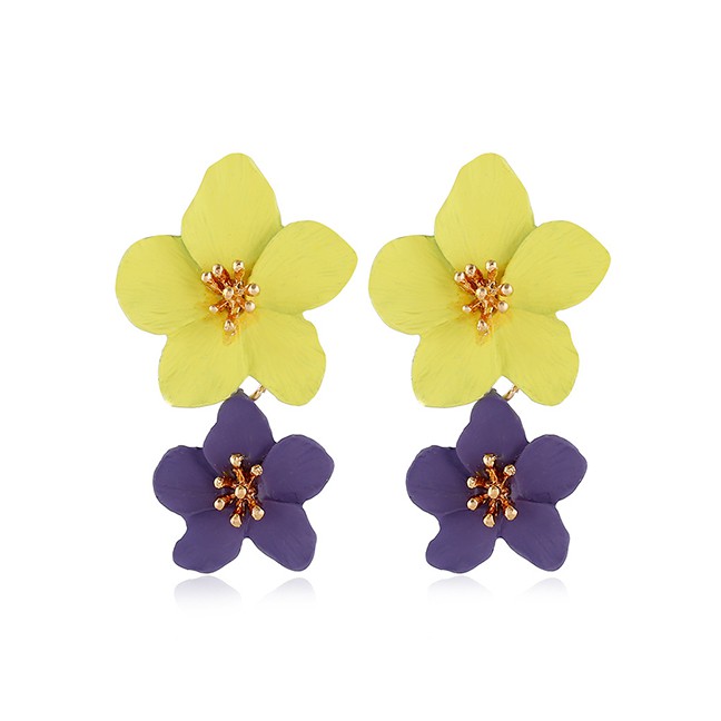 LRC Anting Tusuk Fashion Flower Earrings f4931x