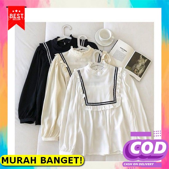 Zaza_Fashion Baju Wanita Terbaru Korean Style 2022 Import Real Pict / Blouse Korea 5570 Amorita Cod 