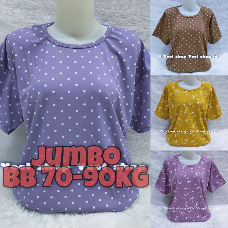 Yoel Shop - Kaos Atasan Wanita Big size XXL / Baju Wanita Atasan Jumbo XXL