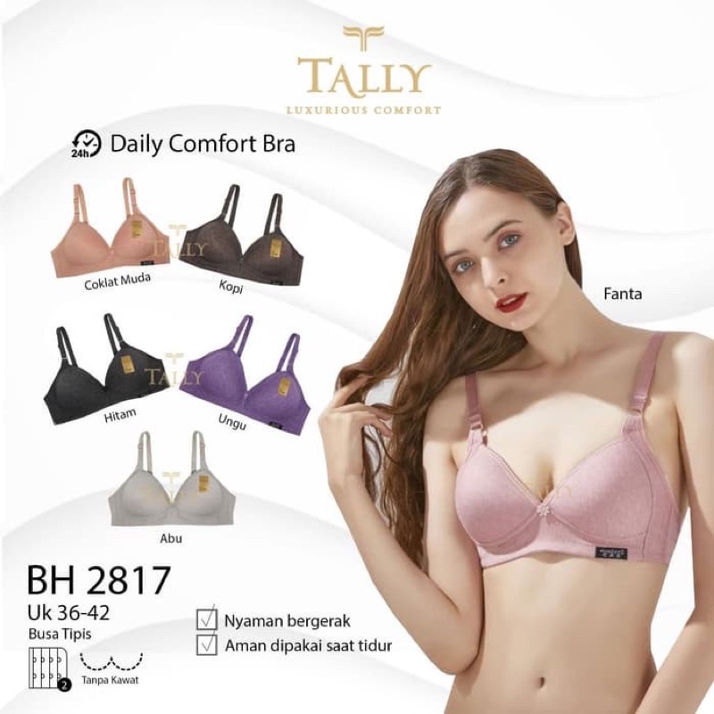 BH BRA SCALEN 2817 2816 KATUN TANPA KAWAT BUSA TIPIS  - BH SCALEN TANPA KAWAT - BH BRA WANITA SCALEN 2817 - BAHAN KATUN NYAMAN DI PAKAI - SIZE 34 36 38- ARA98STORE