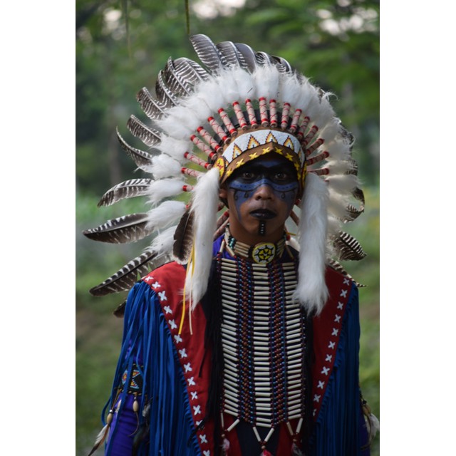 TOPI INDIAN - INDIAN HEADDRESS MEDIUM KALKUN MONTE BLURIK-AS STOCKED