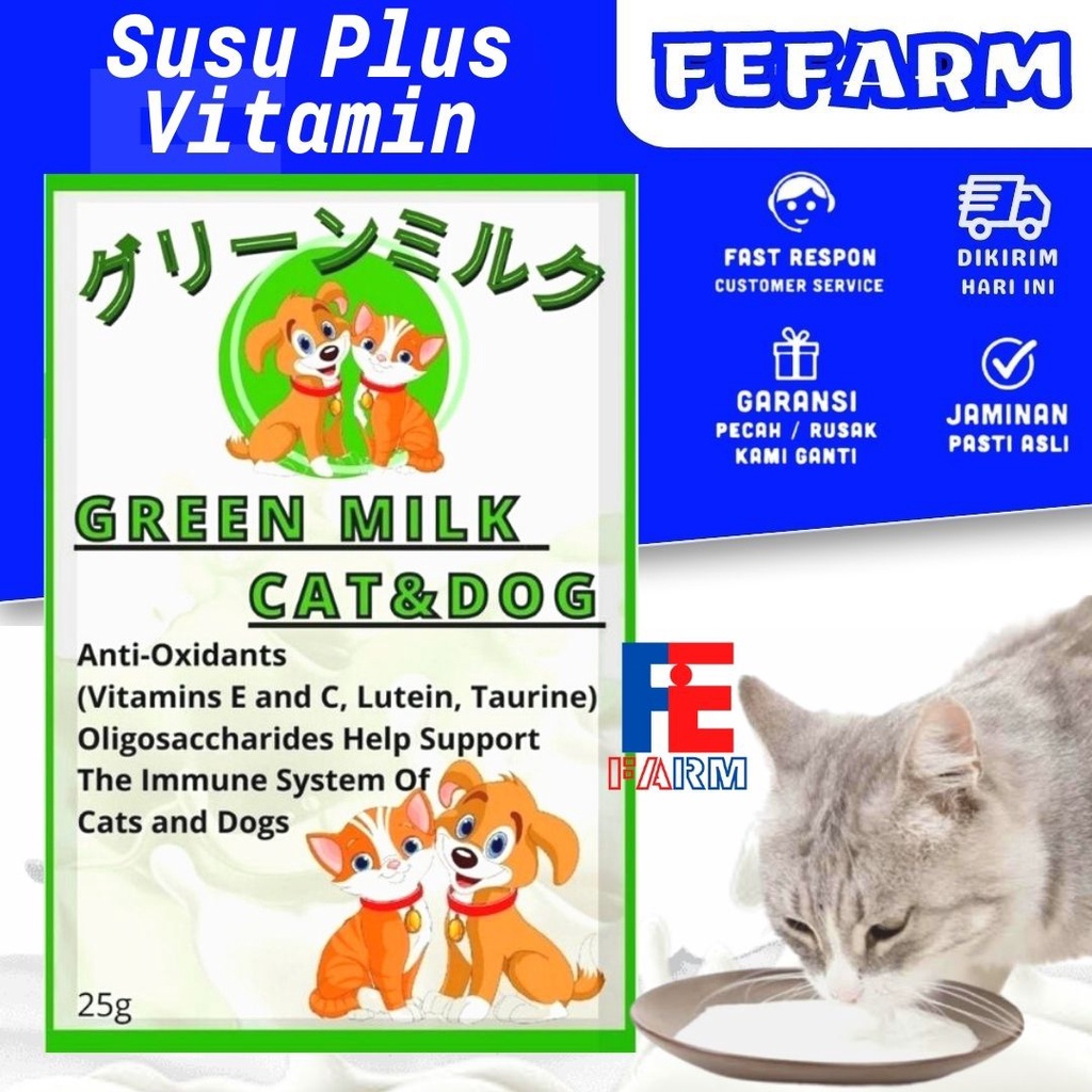 Susu Kucing dan Anjing Green Milk 25gram FEFARM