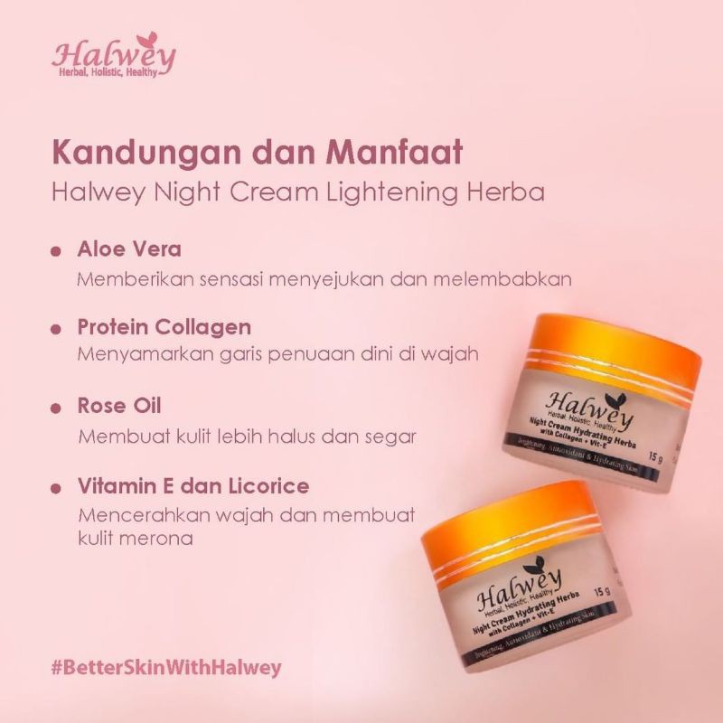 Halwey Night cream/ Krim malam Halwey