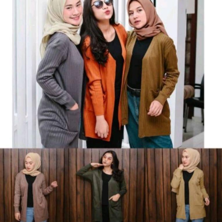 cardigan rajut B panjang sweater rajut best sr 6K8