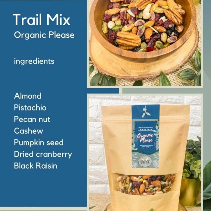 

54ekh Trail Mix / Mixed Nut Organic Please 1Kg Premium Quality Fresh 60J