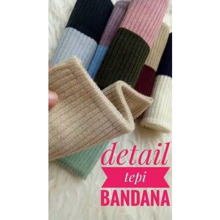 CIPUT DUA WARNA SALUR,BANDANA DUA WARNA RAJUT,INER,CIPUT BANDANA RAJUT PREMIUM 2 WARNA,RAJUT PR