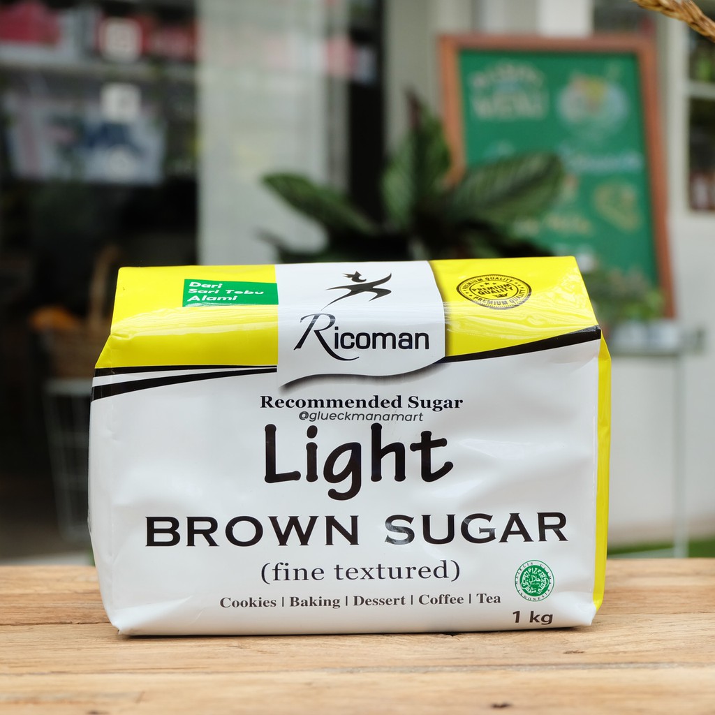 

Ricoman Light Brown Sugar / Gula Cokelat Bubuk 1Kg